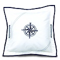 sail cloth pillows with compass rose